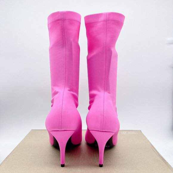 Balenciaga Knife Barbie Pink Pointed Toe Sock Boots Booties EU 37.5 US 7.5 $1290 - Picture 8 of 12